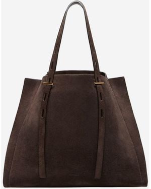 MINOBOSSI Paula Suede Handbag - Brown