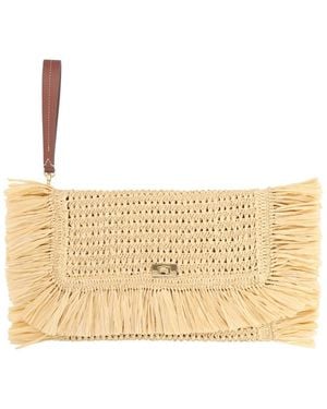Anya Hindmarch Raffia Oversized Clutch - Natural