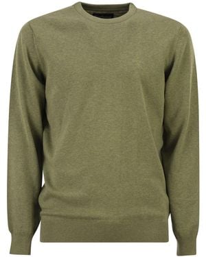 Barbour Pullover aus Pima-Baumwolle mit Rundhalsausschnitt - Grün