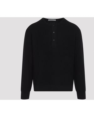 Studio Nicholson Corine Henley Pullover - Schwarz