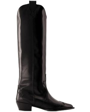 Aeyde Aruna bottes en cuir noir