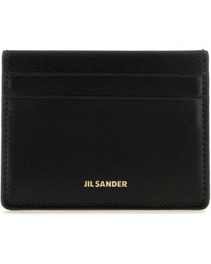 Jil Sander Leather Card Holder - Black