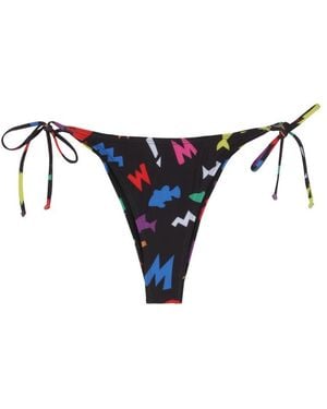 Moschino Überall über Druckbikini -Slips - Blau