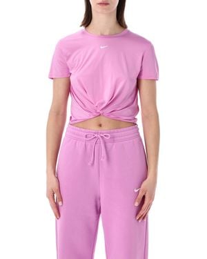 Nike T-shirts En Polo's Magenta - Roze