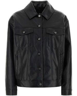Anine Bing Rory Leather Jacket - Black