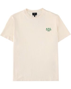 A.P.C. Logo Crew Neck T-Shirt - Natural