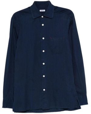 Kiton Long Sleeve Button Down Shirt - Blue