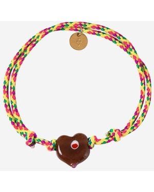 Sorbet Island Guardian Bracelet With Glass Bead - White