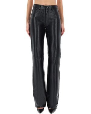 Haikure "Star Denim & Leather" Pants - Blue