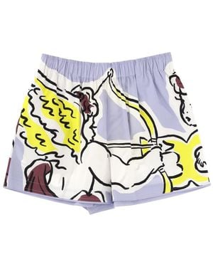 Tory Burch Elasticated Waistband Camp Shorts - White