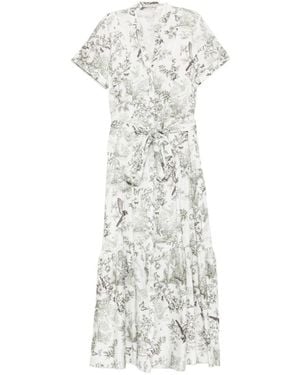 Alice + Olivia Alice + Olivia bedrucktes Midikleid aus Baumwolle - Weiß