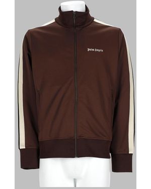 Palm Angels Zip-Up Sweatshirt - Brown