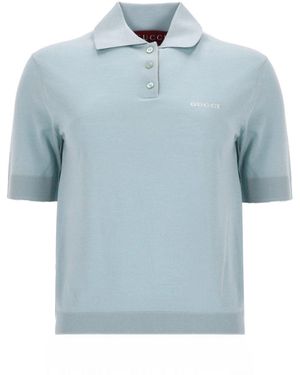 Gucci Polo With Logo - Blue