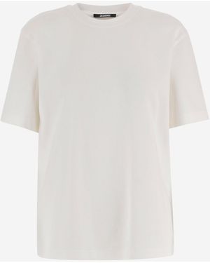 Jacquemus Cotton T-Shirt With Logo - White
