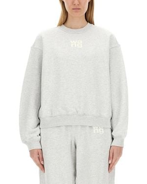 T By Alexander Wang Sudadera con logotipo - Blanco