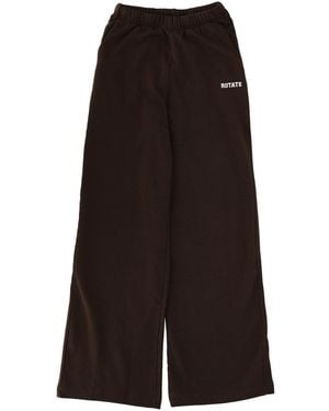 ROTATE BIRGER CHRISTENSEN Trousers With Logo - Black