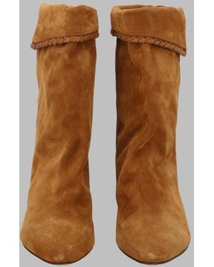 Isabel Marant Draped Suede Boots - Brown