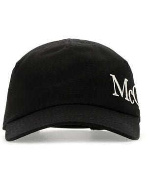 McQueen Oversize Cap Cotton - Black