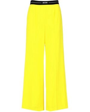 MSGM Trousers - Yellow