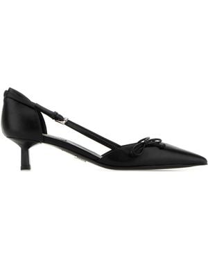 Prada Black Leather Pumps