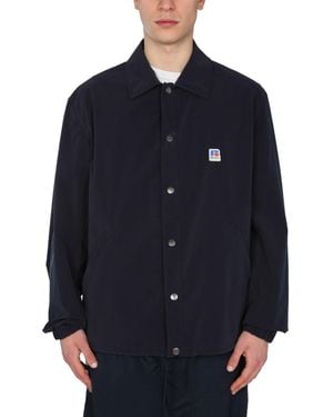 BOSS Relaxed Fit Jacket With X Russell Athletic Logo - Blue