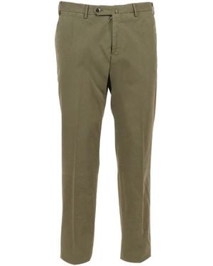 PT01 Slim, Flat Front, Diagonal Pockets, Unfinished - Green