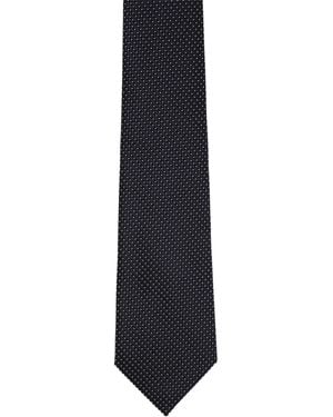 Emporio Armani Navy Silk Tie - Blauw