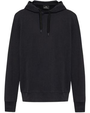 Paul Smith Ps Happy Cotton Hoodie - Blue