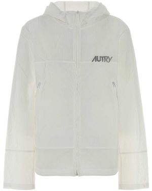 Autry White Nylon Windbreaker
