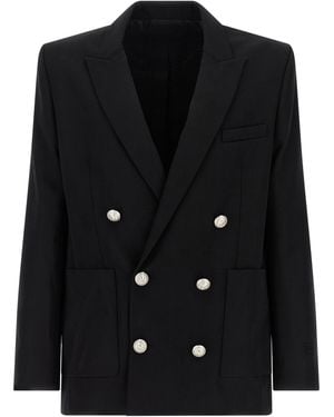 Balmain Grain De Poudre Blazer - Black