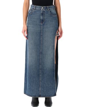 Coperni Garter Belt Denim Skirt - Blau