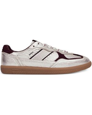 Alohas Tb.490 Grain Shimmer Silver Burgundy Ledersneaker - Weiß