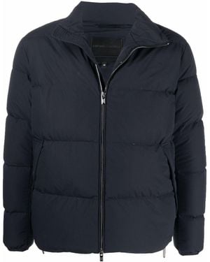 Emporio Armani Nylon Short Down Jacket - Blue