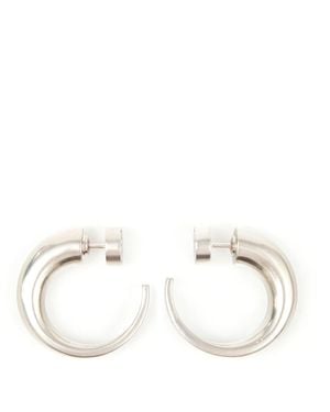 MM6 by Maison Martin Margiela Round/Flat Big Earrings Sm7Vg0078P7068 - Natural