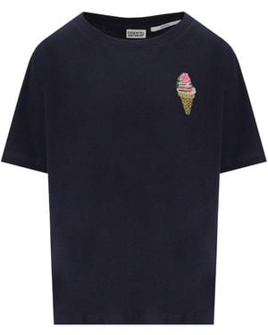 Essentiel Antwerp Hicecream T-Shirt - Blue