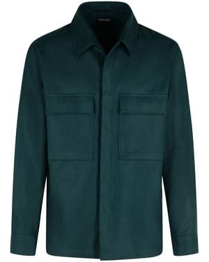 ZEGNA Groen Linnen Shirt