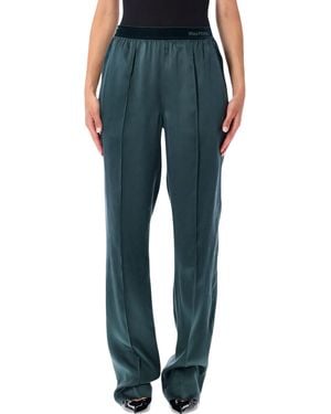 Tom Ford Stretch Silk Satin Trousers - Blue
