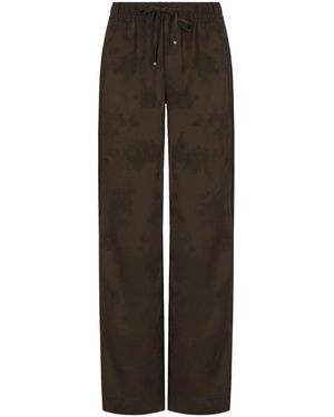 Ganni Satin Trousers - Brown