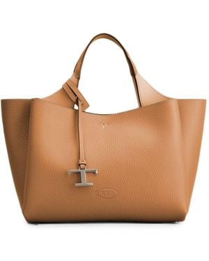 Tod's Leather Tote Bag - Brown