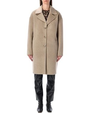 Anine Bing Portia Wool Cashmere Coat - Natural