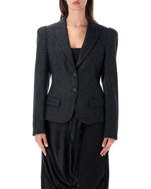 7 For All Mankind Tailored Wool-Blend Blazer - Black