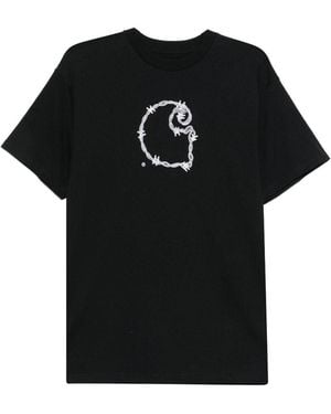 Carhartt Logo Cotton T-Shirt - Black