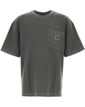 Carhartt Dark Cotton S/S Loose Pocket T Shirt - Grey