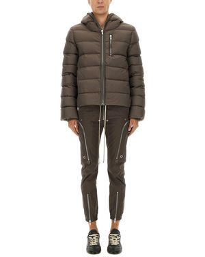 Rick Owens Hooded Puffer Jacket - Grey