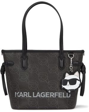 Karl Lagerfeld Eco Leather Ikonik Tote Bag - Nero