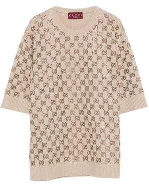 Gucci Gg Wool Sweater - Natural