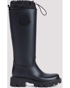Moncler Schwarze sneakers hohe pvc stiefel - Blau