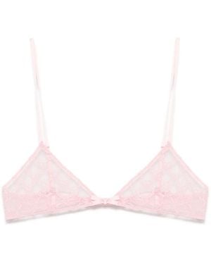 Gucci Gg Tulle Bra - Pink