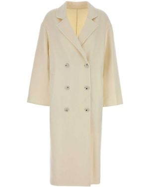 Loulou de Saison Ivory Wool Blend Borneo Coat - White