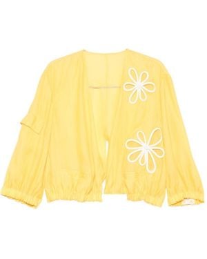 Fendi Embroidered Blouson Jacket - Yellow